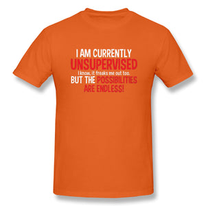 Currently Unsupervised Novelty Graphic Sarcastic Funny T Shirt