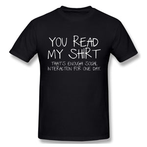 Enough Social Interaction Graphic Novelty Sarcastic Funny T Shirt