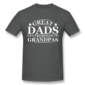Great Dads Get Promoted To Grandpas Pops Mens Graphic Novelty Funny T Shirt