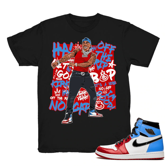 DaBaby Vibez - Retro 1 OG High Fearless 2019 Match Black Tee Shirts