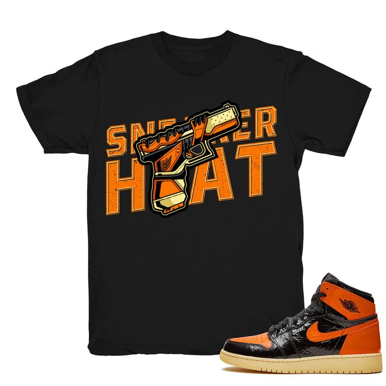 Sneaker Heat - Retro 1 OG High Shattered Backboard 3.0 2019 Match Black Tee Shirts