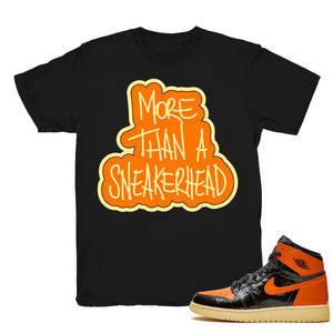 Shattered 1 Sneakerhead - Retro 1 OG High Shattered Backboard 3.0 2019 Match Black Tee Shirts