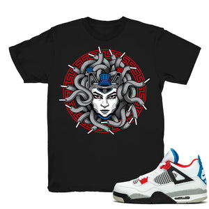 Medusa Laced - Retro 4 What The 4s 2019 Match Black Tee Shirts