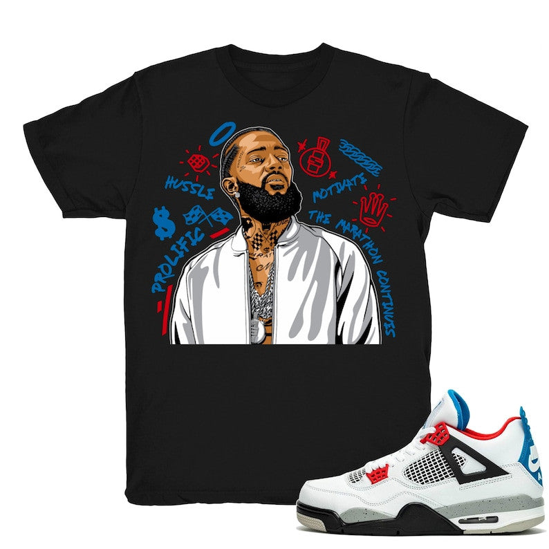Nipsey Forever Fly - Retro 4 What The 4s 2019 Match Black Tee Shirts
