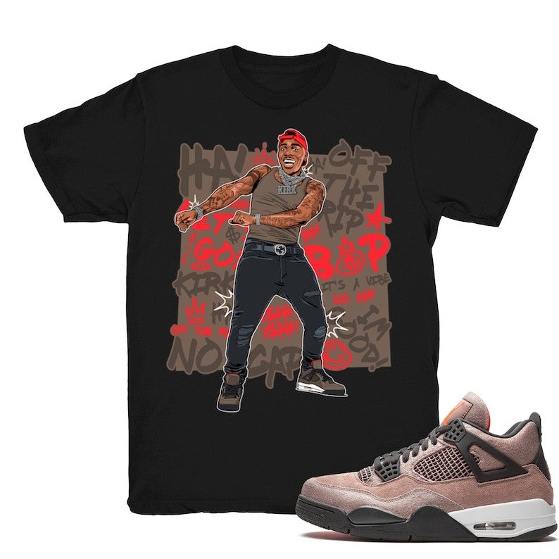 DaBaby Vibez - Retro 4 Taupe Haze 2021 Match Black Tee Shirts