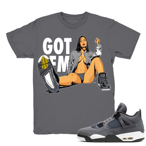 Got Em - Retro 4 Cool Grey Match Grey Tee Shirts