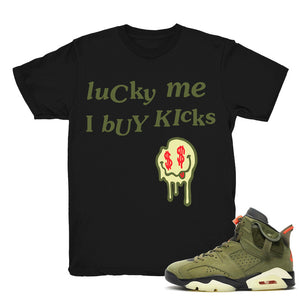 Lucky Me - Retro 6 Cactus Jack 2019 Match Black Tee Shirts