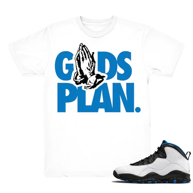 Drake Gods Plan - Retro 10 Orlando Match White Tee Shirts