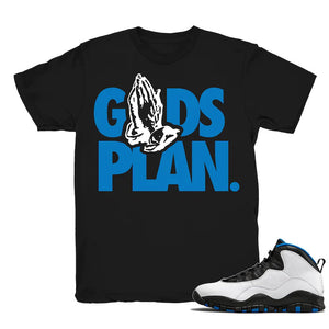 Drake Gods Plan - Retro 10 Orlando Match Black Tee Shirts
