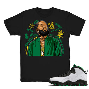 Nipsey Forever Fly - Retro 10 Seattle 2019 Match Black Tee Shirts