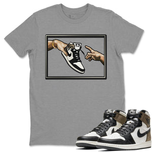 Adam's Creation Match Heather Grey Tee Shirts | Dark Mocha