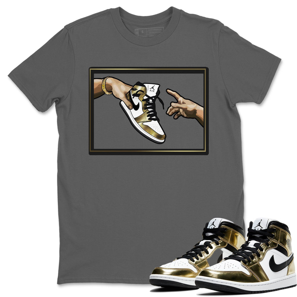 Adam's Creation Match Cool Grey Tee Shirts | Metallic Gold