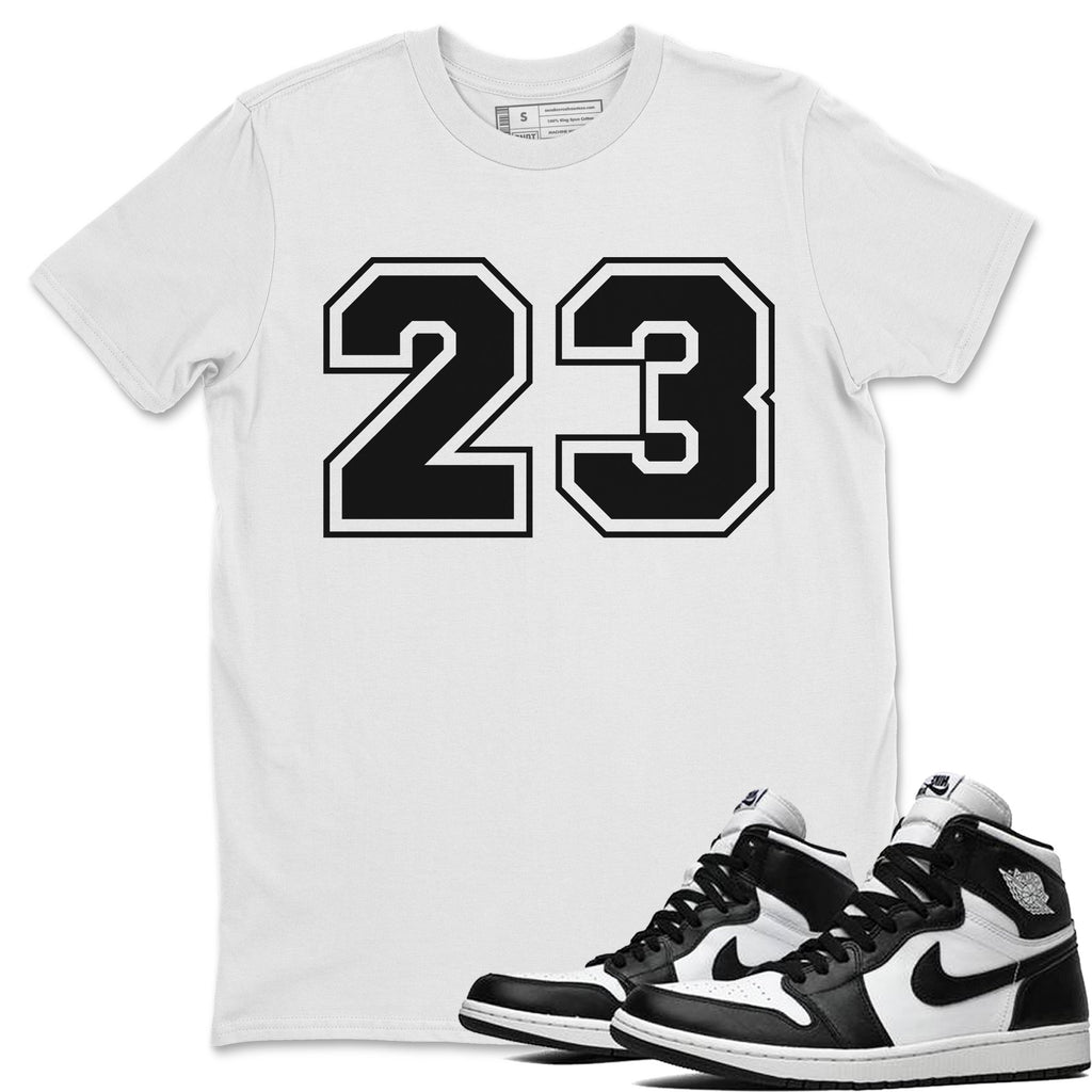Number 23 Match White Tee Shirts | Black White