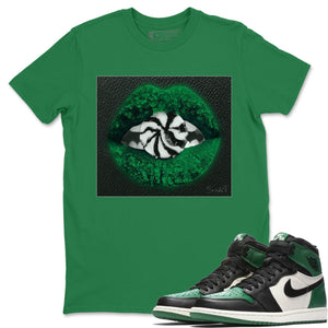 Lips Candy Match Kelly Green Tee Shirts | Pine Green