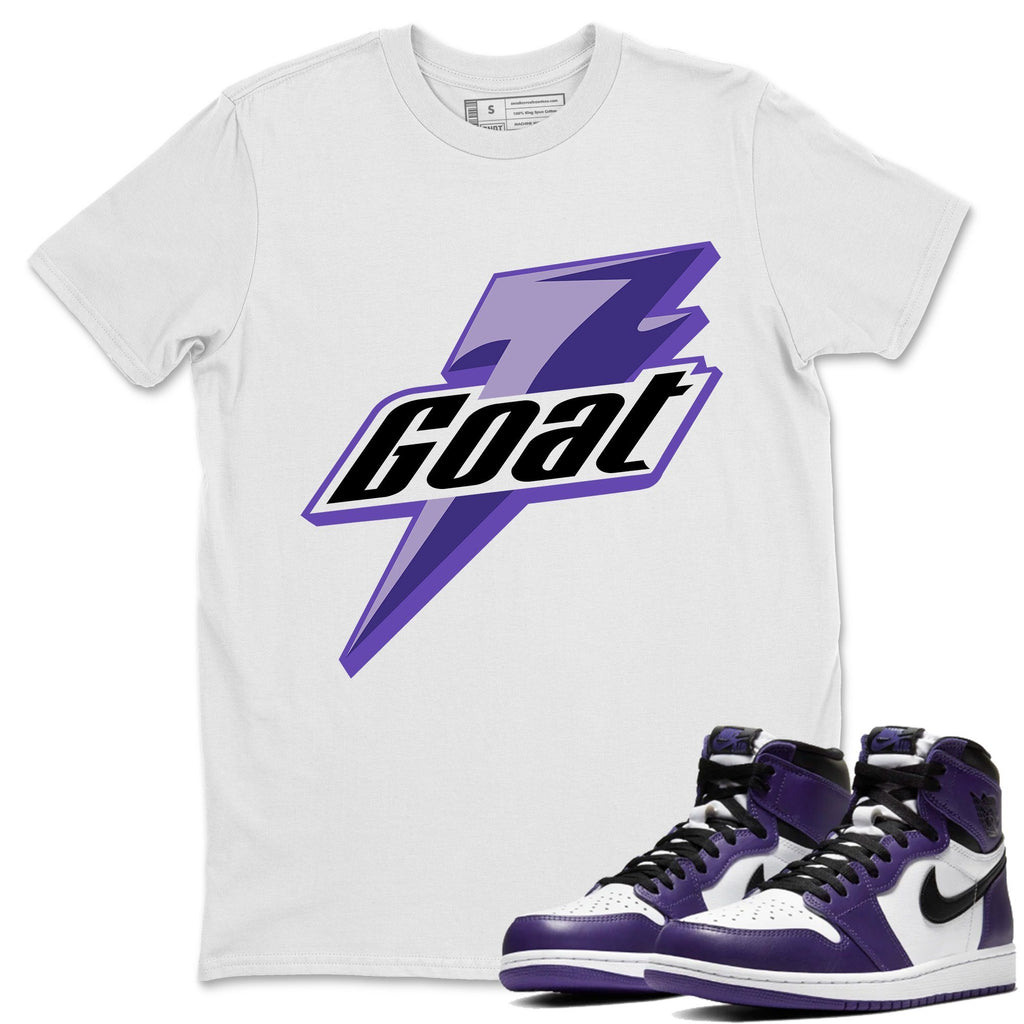Goat Match White Tee Shirts | Court Purple