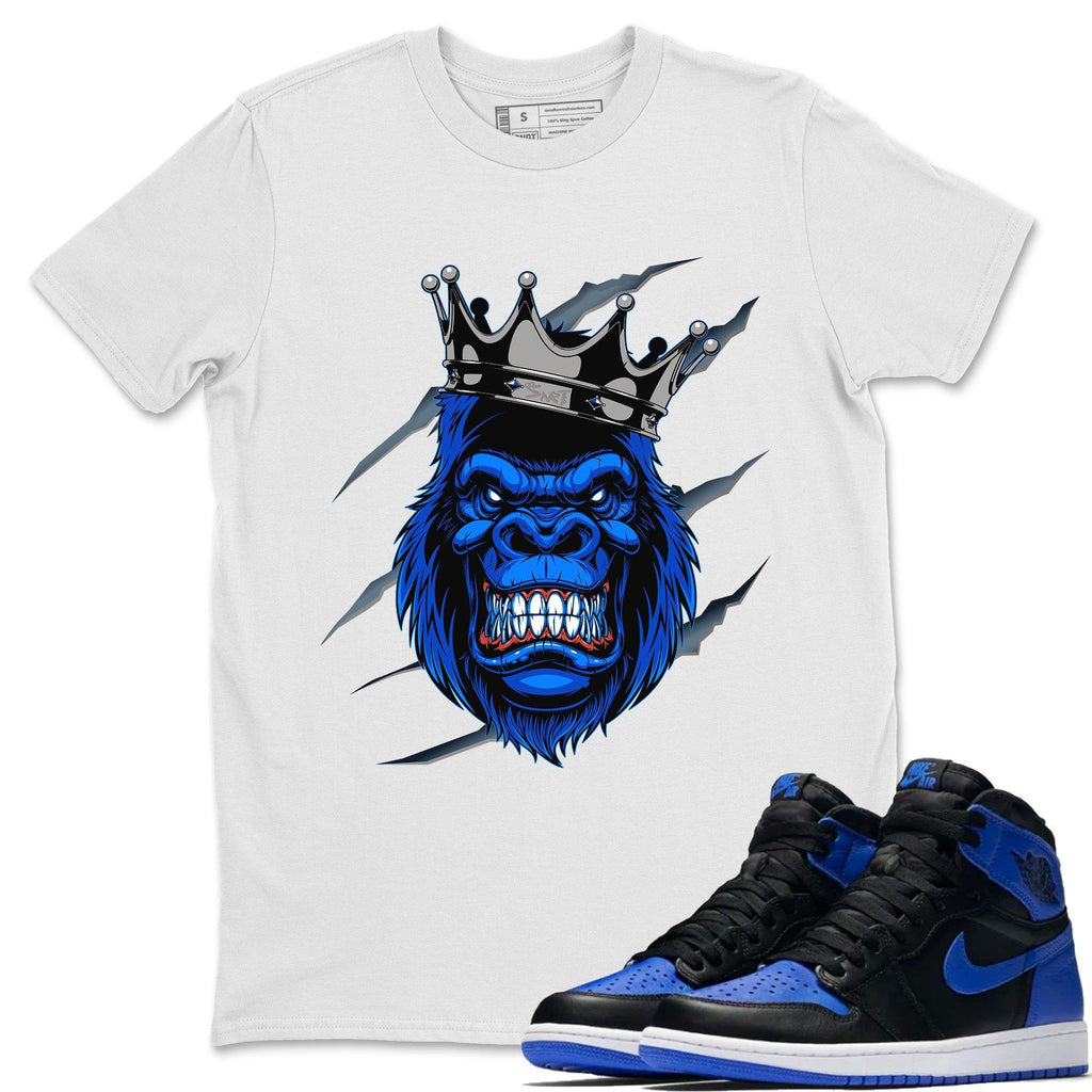 Ferocious Gorilla Match White Tee Shirts | Royal Black