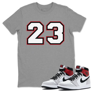 Number 23 Match Heather Grey Tee Shirts | Smoke Grey