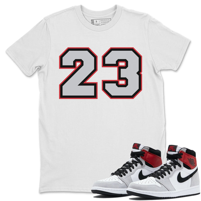 Number 23 Match White Tee Shirts | Smoke Grey