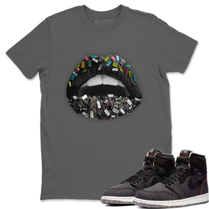 Lips Jewel Match Cool Grey Tee Shirts | Zoom Crater
