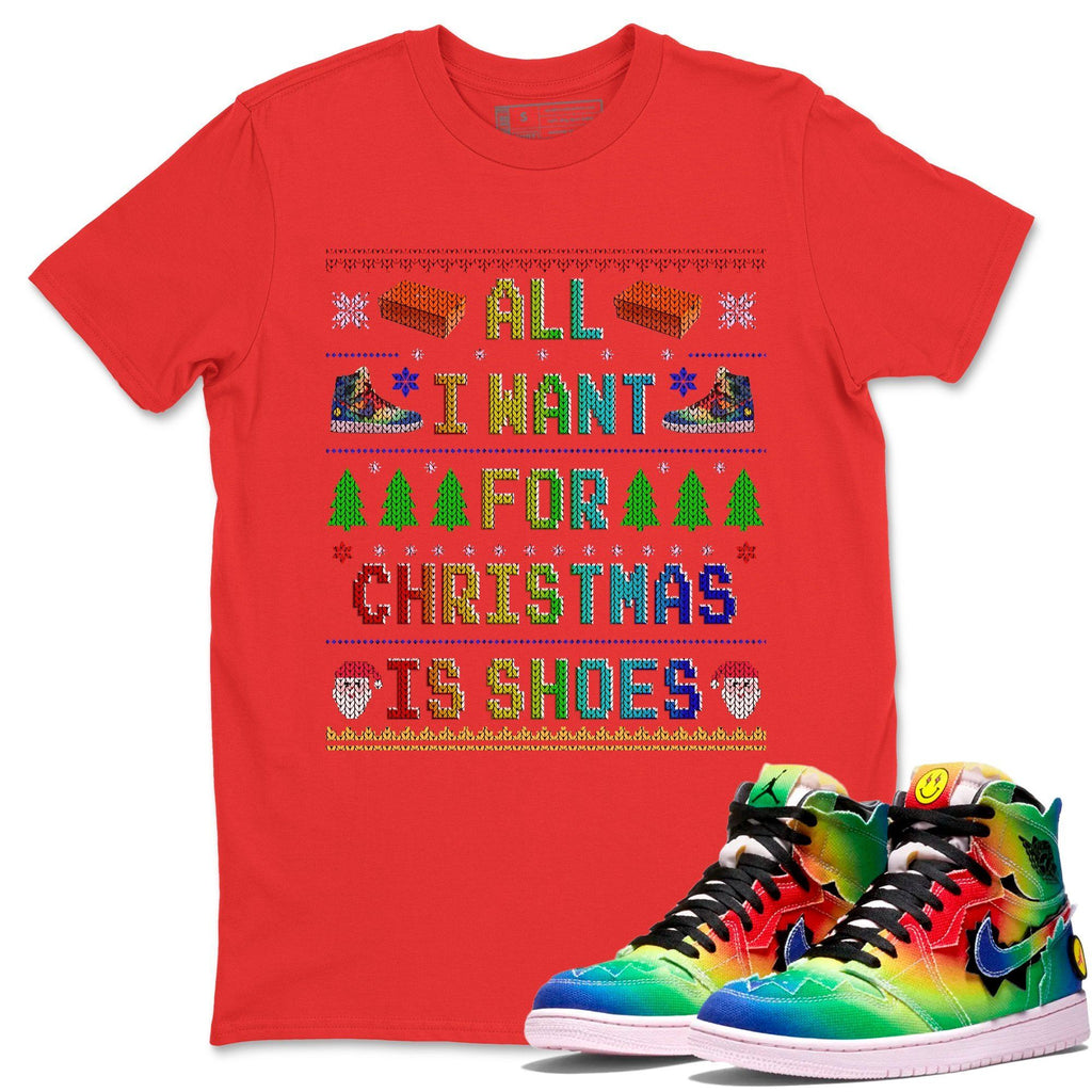 All I Want For Christmas Is Shoes Match Red Tee Shirts | J Balvin