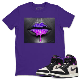 Bandana Lips Match Purple Tee Shirts | Zoom Comfort Psg