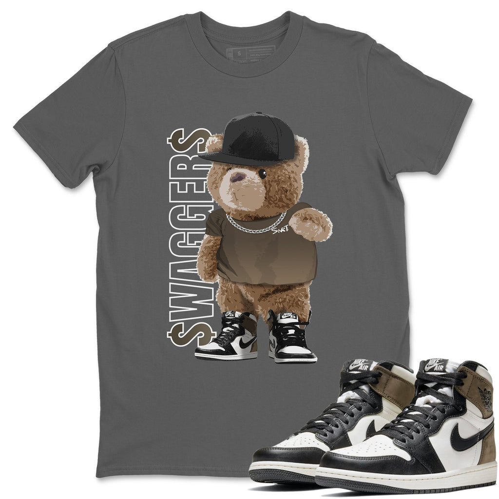 Bear Swaggers Match Cool Grey Tee Shirts | Dark Mocha