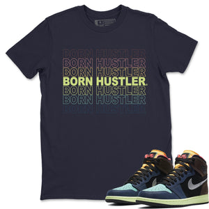 Born Hustler Match Navy Tee Shirts | Bio Hack