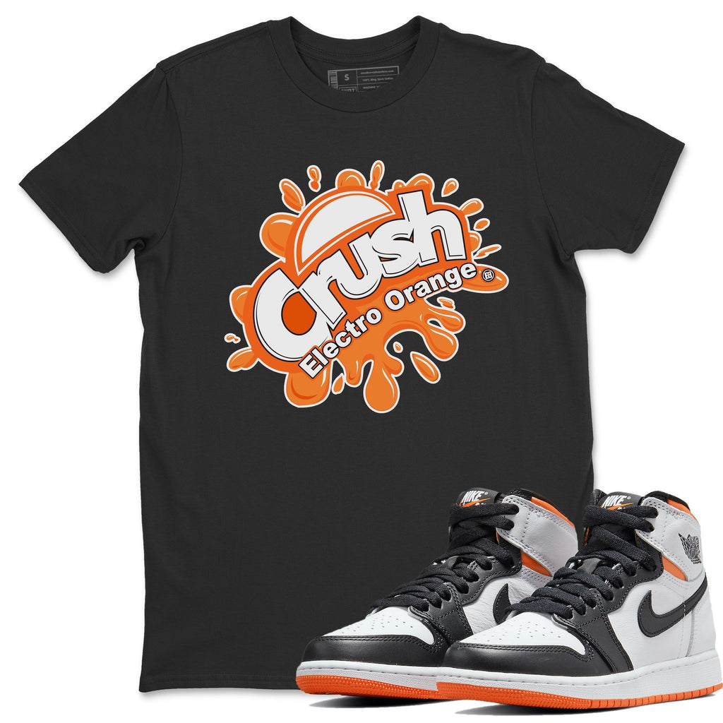 Crush Match Black Tee Shirts | Electro Orange
