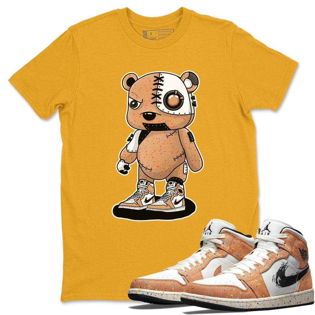 Cyborg Bear Match Gold Tee Shirts | Brushstroke
