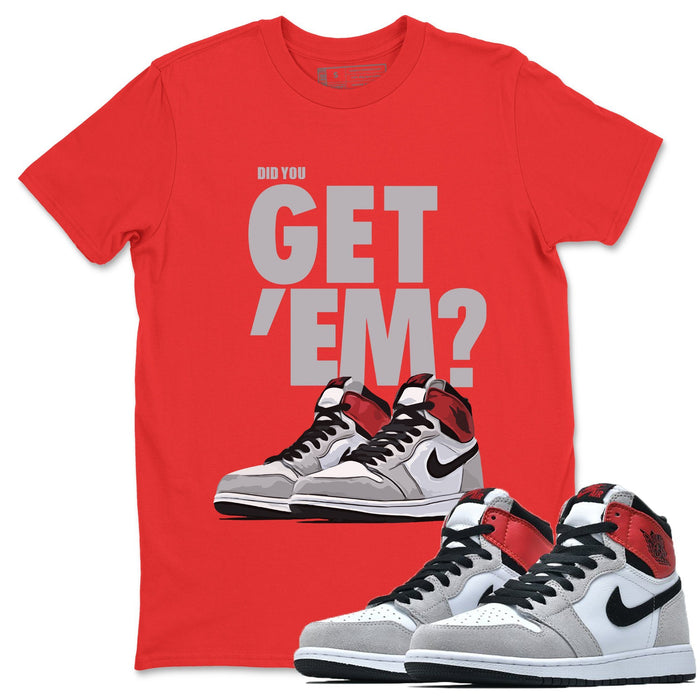 Did You Get 'Em Match Red Tee Shirts | Smoke Grey