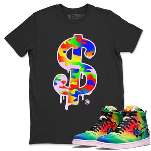 Dollar Camo Match Black Tee Shirts | J Balvin