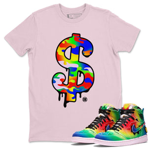 Dollar Camo Match Pink Tee Shirts | J Balvin