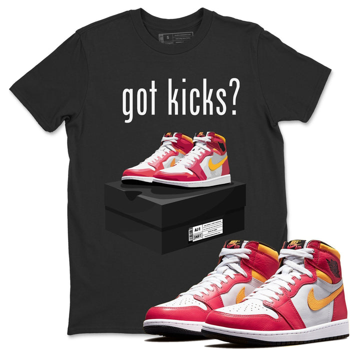 Got Kicks Match Black Tee Shirts | Light Fusion Red