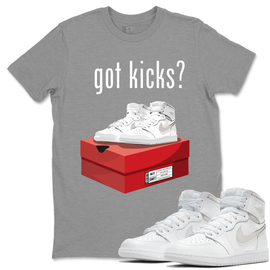 Got Kicks Match Heather Grey Tee Shirts | Neutral Grey