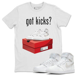 Got Kicks Match White Tee Shirts | Neutral Grey