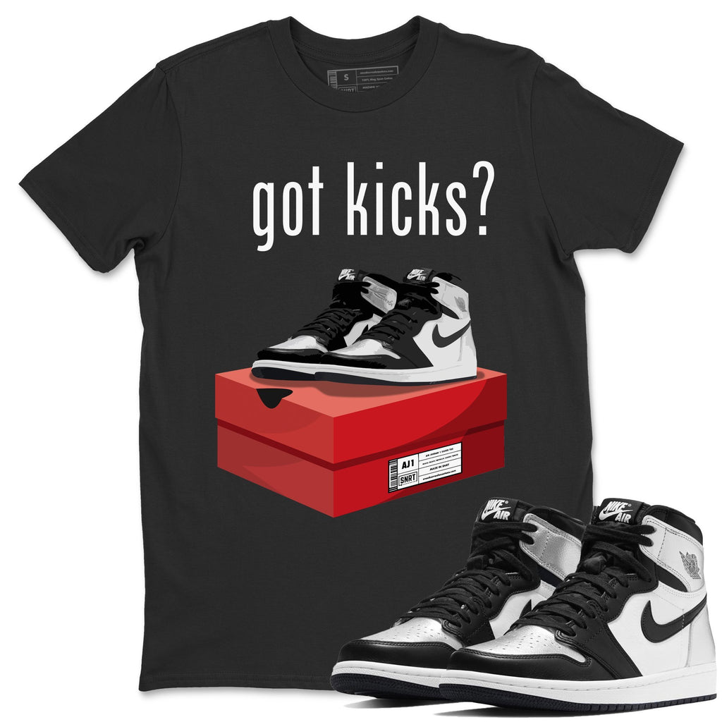 Got Kicks Match Black Tee Shirts | Silver Toe
