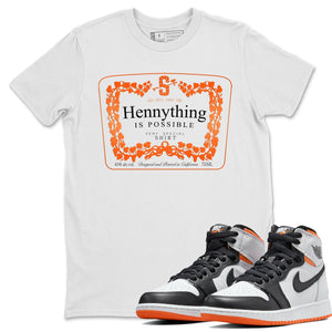 Hennything Match White Tee Shirts | Electro Orange