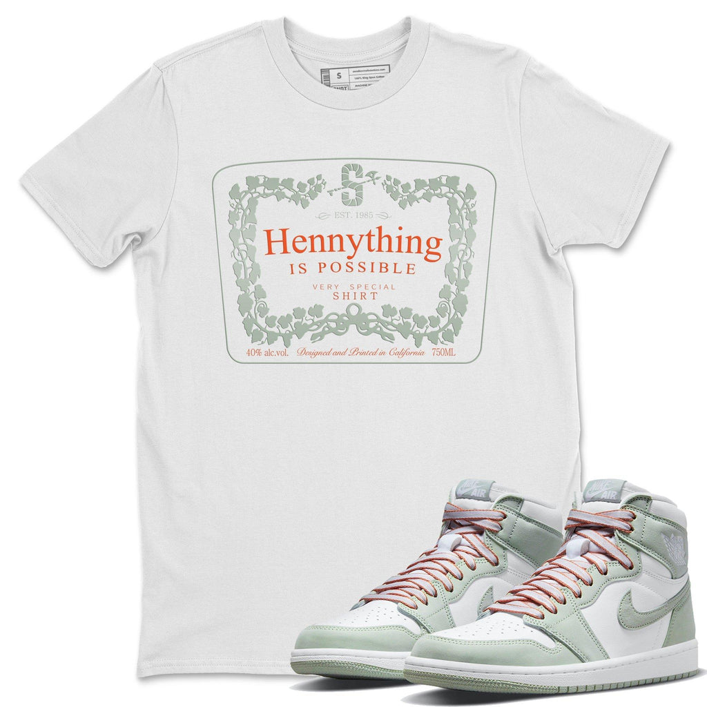 Hennything Match White Tee Shirts | Seafoam