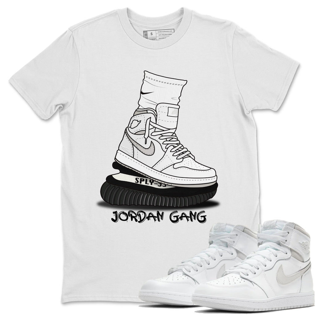 J Gang Match White Tee Shirts | Neutral Grey