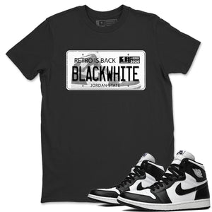 J Plate Match Black Tee Shirts | Black White