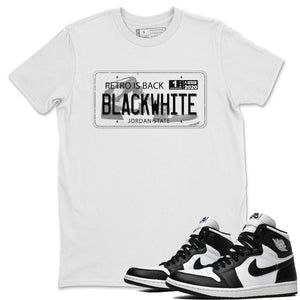 J Plate Match White Tee Shirts | Black White