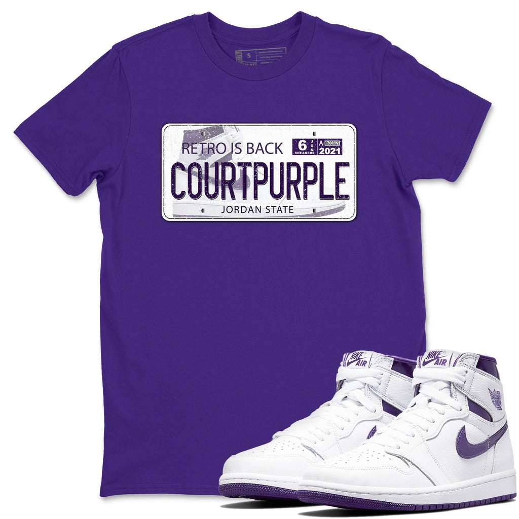 J Plate Match Purple Tee Shirts | WMNS Court Purple