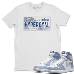 J Plate Match White Tee Shirts | Hyper Royal