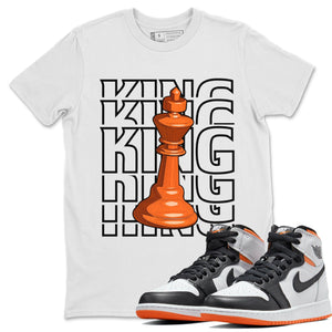 King Match White Tee Shirts | Electro Orange