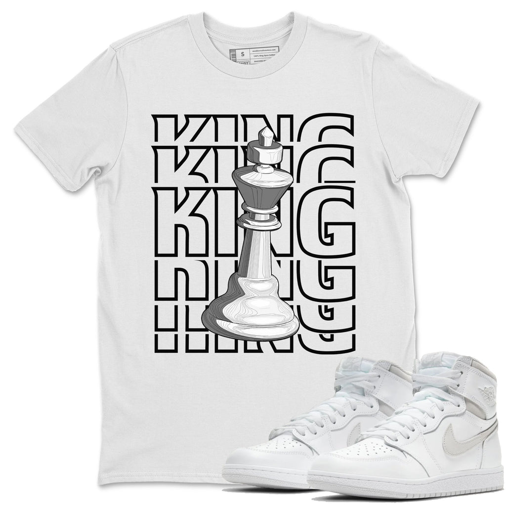 King Match White Tee Shirts | Neutral Grey