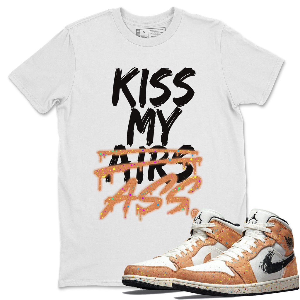 Kiss My Ass Match White Tee Shirts | Brushstroke