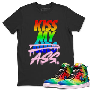 Kiss My Ass Match Black Tee Shirts | J Balvin