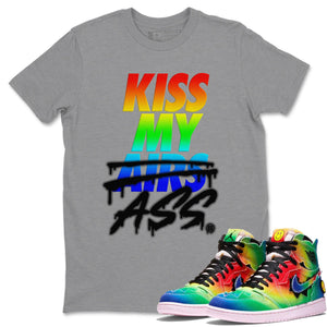 Kiss My Ass Match Heather Grey Tee Shirts | J Balvin