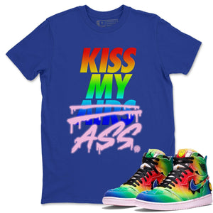 Kiss My Ass Match Royal Blue Tee Shirts | J Balvin