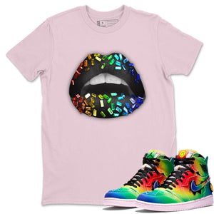 Lips Jewel Match Pink Tee Shirts | J Balvin